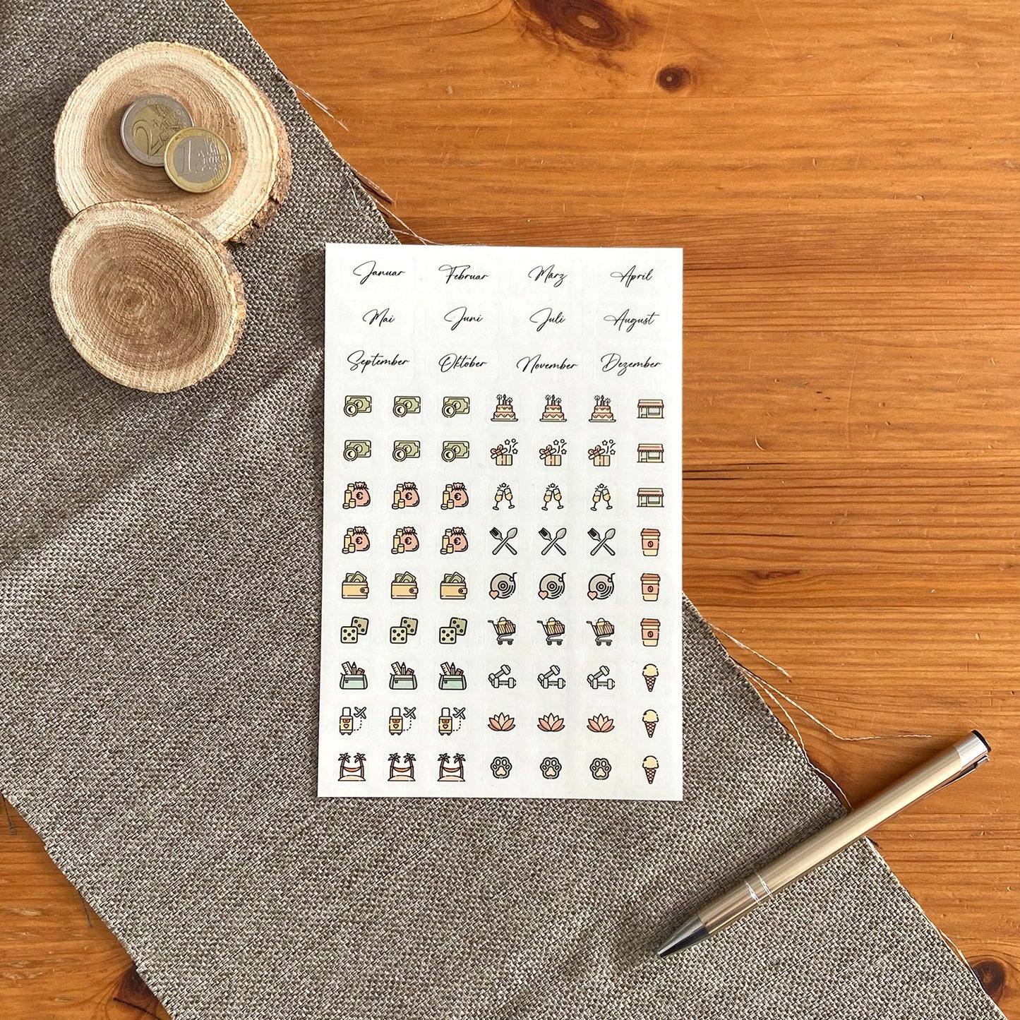 Der Stickerbogen